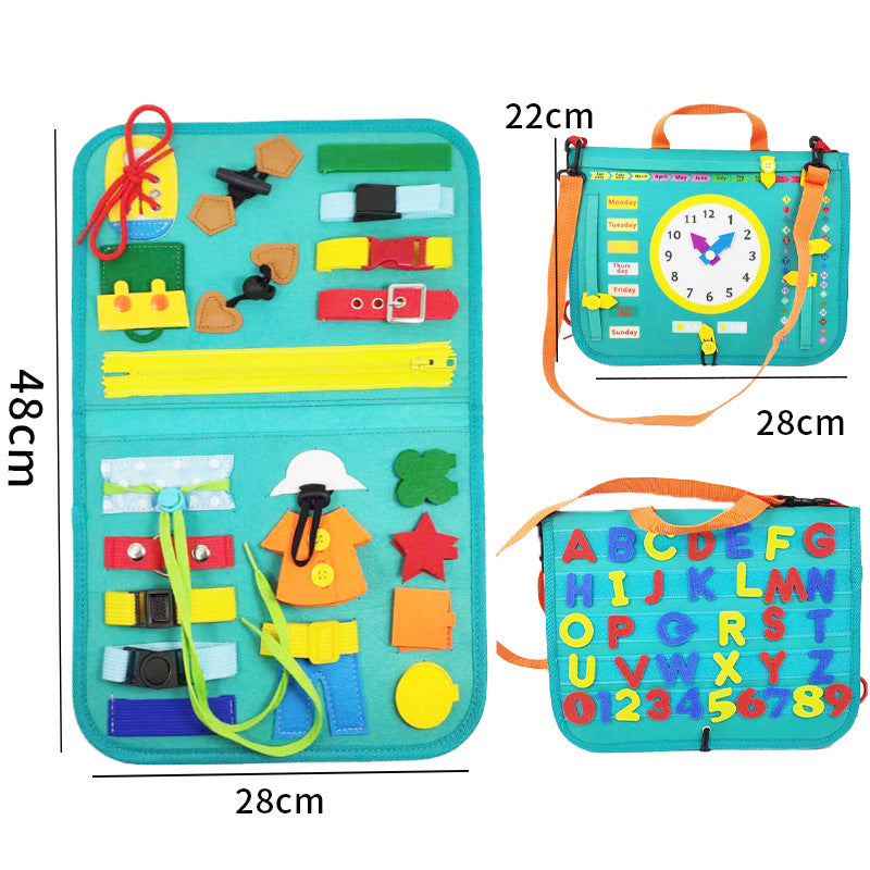 Busy Book for Kids - Interactive Learning Board for Dressing, Buttoning, and Early Education Sensory Play - My Store