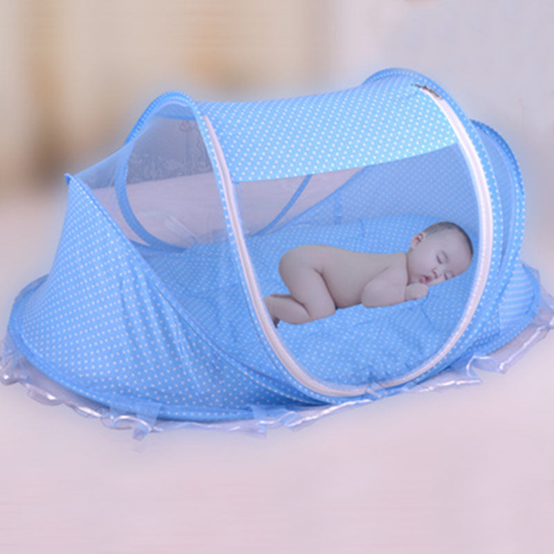 Fantastic Portable Foldable Baby Bed & Pillow Set – 2-Piece Net Design for Comfort & Protection - My Store