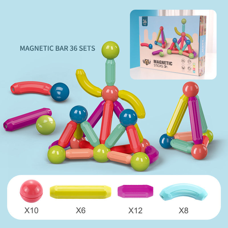 Magnetic Building Blocks Set - Baby Toys with Colorful Sticks and Bricks for Kids' Creative Play - My Store