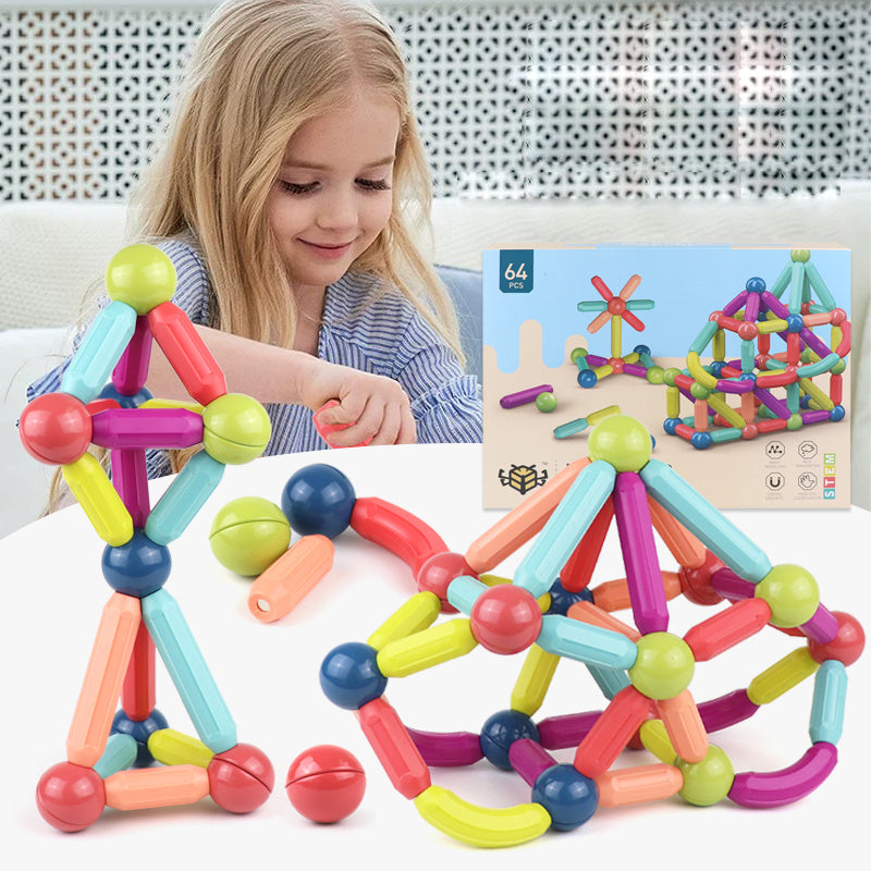 Magnetic Building Blocks Set - Baby Toys with Colorful Sticks and Bricks for Kids' Creative Play - My Store