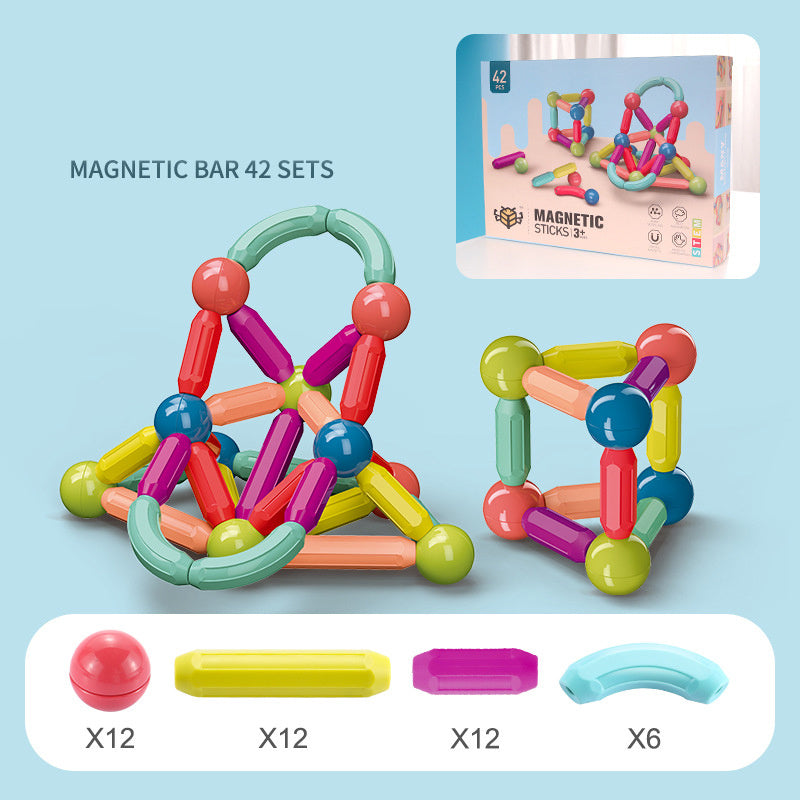 Magnetic Building Blocks Set - Baby Toys with Colorful Sticks and Bricks for Kids' Creative Play - My Store